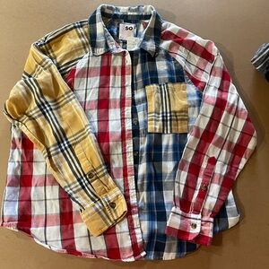 SO Men's Multicolor Plaid Shirt